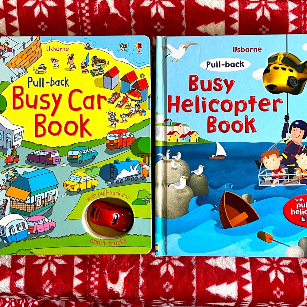 Busy Helicopter and Busy Car Usborne books
